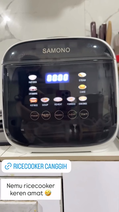 rice cooker canggih 😆 #ricecookersmartdigital #samonoricecooker