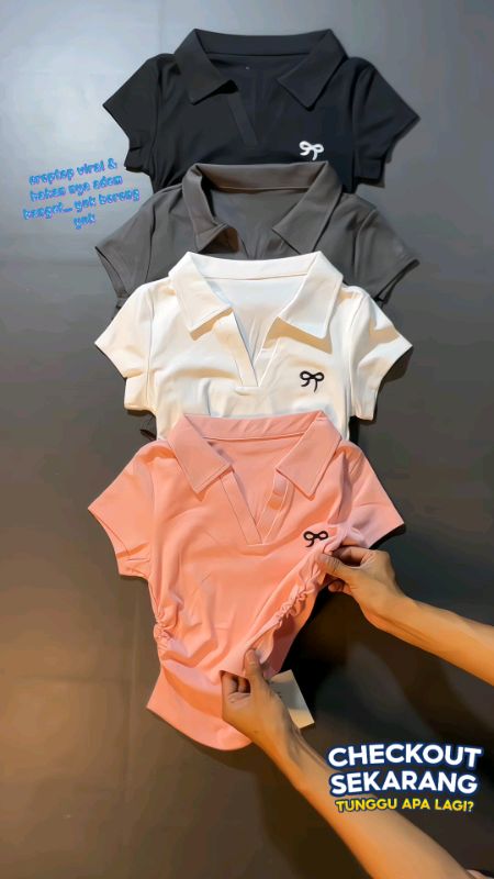 #kaosatasancewek #croptopkorea #cekkeranjangorange☝️😍