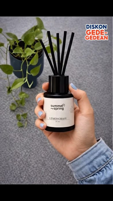 ￼Reed Diffuser 40ML / Pengharum Ruangan / Pengharum Toilet / Aromaterapi / Reed Diffuser 20ML - Summerspring #RacunShopee #ViralDiShopeevideo
