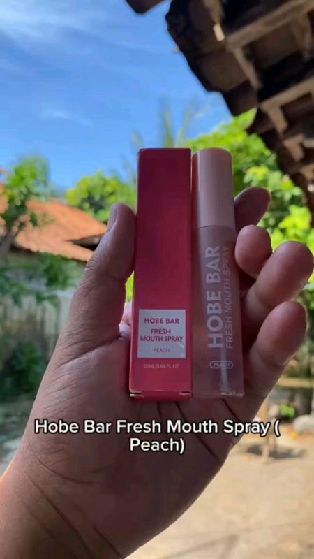 Penyegar Mulut Parfum Mulut | Probiotik, Menthol, Rasa Buah, Bebas Gula, Hobe Bar Fresh Mouth Spray (Peach)#foryoupage #fyp #shopeevideo