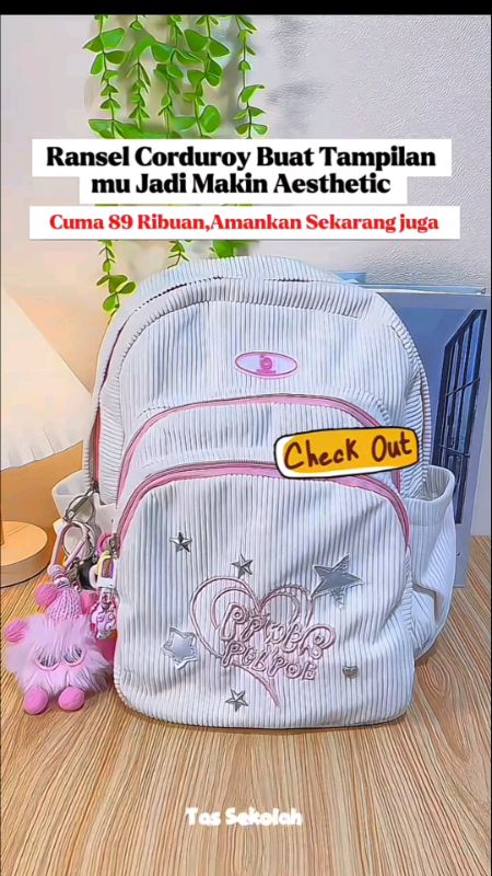 Ransel Corduroy super lembut #ranselkekinian #ranselcorduroy #ranselwanita #ranselkuliah #ranselsekolah #rekomendasi #ViralDiShopeeVideo #fyp