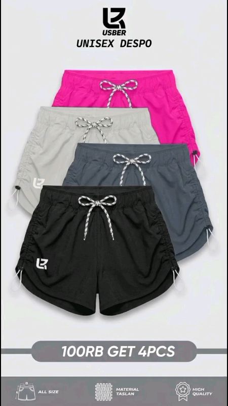 Hotpants Celana Pendek Parasut Wanita Olahraga Voli Pantai Running Aerobik Gym Santai