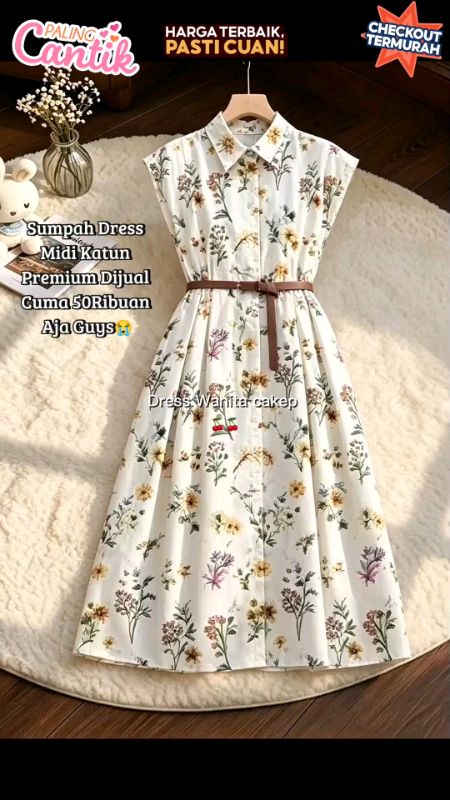 Dress Katun Viral🤩#dresswanita#dress#dressmidi#dresskondangan#bajuwanita#fashionwanita#RacunShopee#GratisOngkirRP0#Diskon50Persen#bismillahfyp#viral