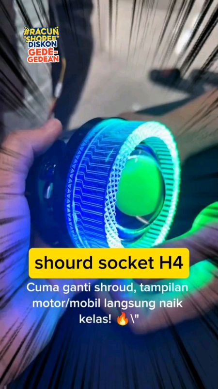 #shourd #shourd5drgb #shourdh4 #soketh4 #LampuH4Biled #shourdbiledrgbcrystal #fyp#semuapenggunashoppe