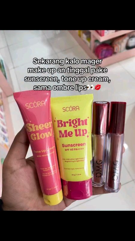 #toneupscora #sunscreenscora #lipstikomberematte #lipstikomgombre