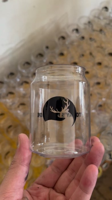Custom sablon pet can 250ml