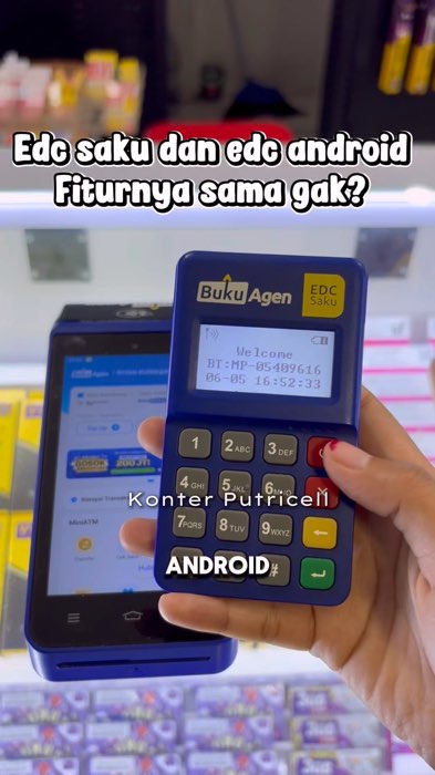 Fitur edc saku dan android #edc #bukuagen #edcbukuagen #edcminiatm #miniatm #bukuwarung #edcmurah #RacunShopee