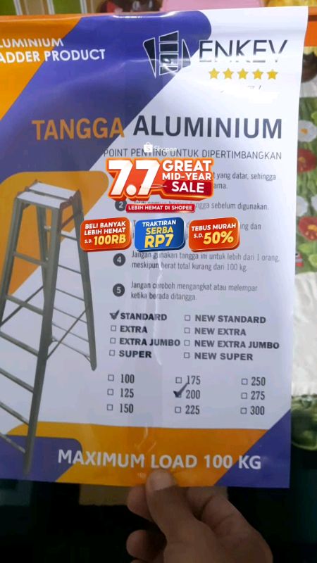 Tangga lipat aluminium bahan kokoh kuat dan anti karat #tanggalipat #tanggalipatserbaguna #tanggalipataluminium #tanggalipatmurah #tanggalipatrumah