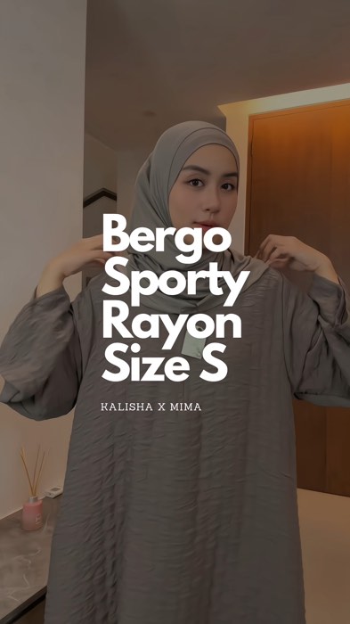 Klik keranjang untuk order Bergo Sport bahan rayon Size S dari Kalisha x Mima #bergosport #bergorayon