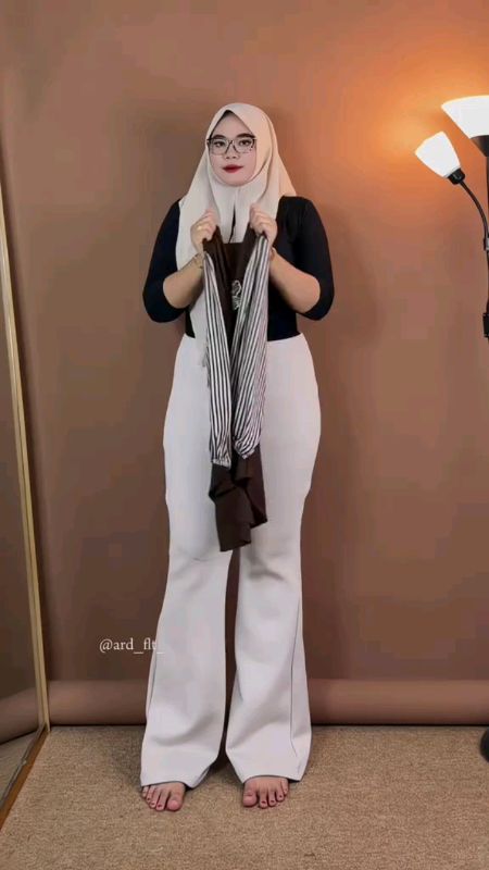 NADHIRA Kemeja Rayon Twill Bordil Kombinasi Salur Blouse Lengan Panjang Model...