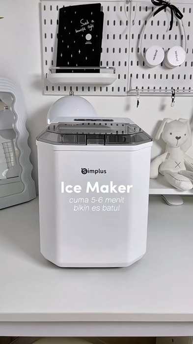 Best buy tahun ini!🤍 happy banget bisa bebas bikin es batu dari susu🥰 @Simplus #mcnwinbegin #icemaker #alatbikinesbatu #icemakermachine