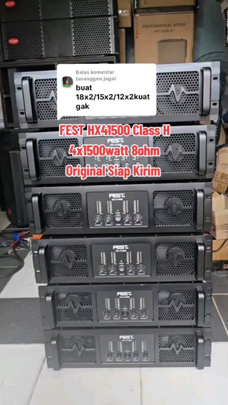 Power amplifier FEST HX41500 Class H 4channel x 1500watt 8ohm spek lapangan.