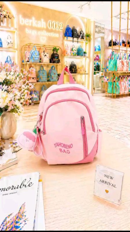 #RacunShopee #gratisongkir #tas Ransel Pelajar SMP/SMA - Desain Huruf Minimalis & Warna Kontras