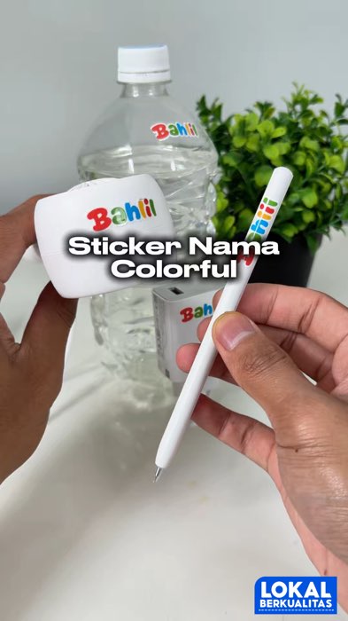 Sticker Nama Colorful untuk penanda barang” anak biar ga ketuker tuker ✨ #stickernama #stikernama #stikernamacustom #ShopeeCOD #ViralDiShopeeVideo