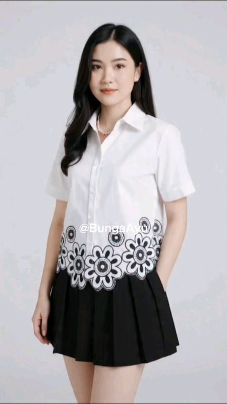 kemeja wanita motif bunga cantik #kemeja #kemejawanita #outfitideas #rekomendasishopee