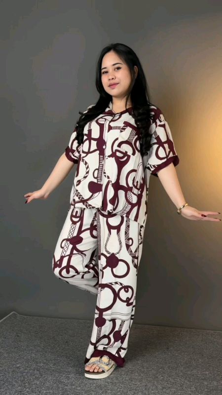 Rekomendasi one set piyama rayon motif kekinian 🛍️🛒