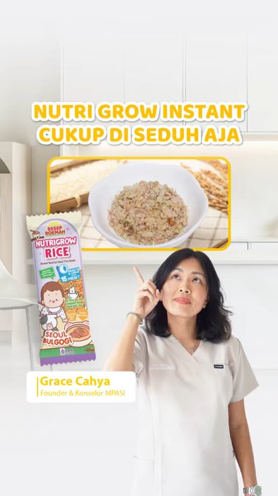 Cukup seduh aja mom udah bisa bikin Mpasi sehat dan aman buat si kecil🤩✨ #nutrigrow #jagolawangtm #anakkenyangibutenang