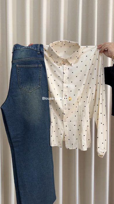 #blousepolkadot #OOTDFashionShopee