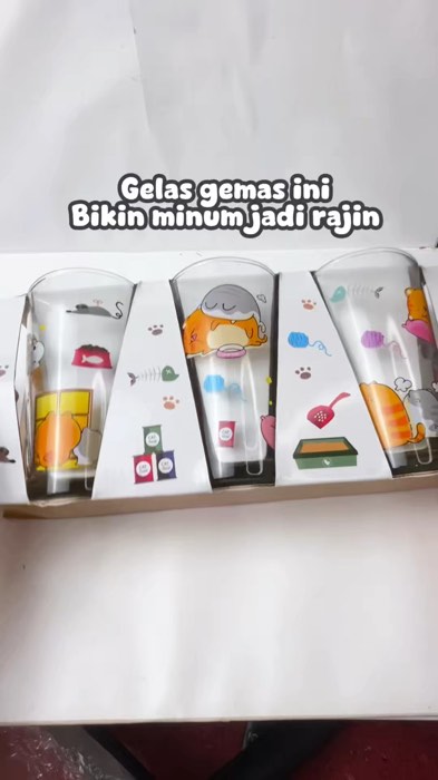 Gelas lucu bikin minum makin rajin ?✨ 3pcs kaca tebal estetik cek keranjang #shopeevideo #gelaslucu #racunshopee #perabotrumah