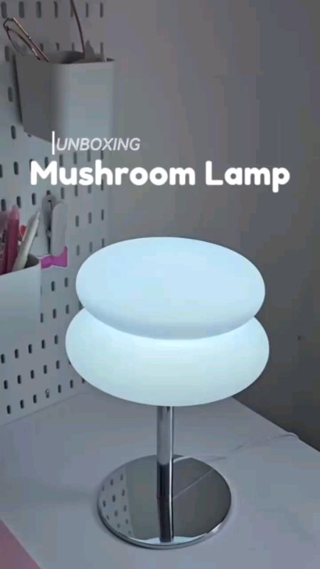Lampu mushroom LED 👑#lampuledaestethic #lampukamarestetik #lampudekorasi #