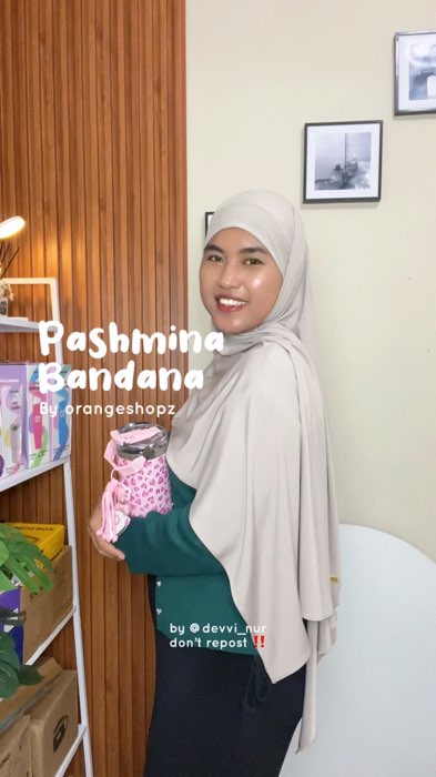 Pashmina bandana #pashminabandana #hijabstyle #pashminahijab #pashmina #ShopeeFashionHaul #ShopeeLook #DiskonRacunShopee #SpillRacunShopee