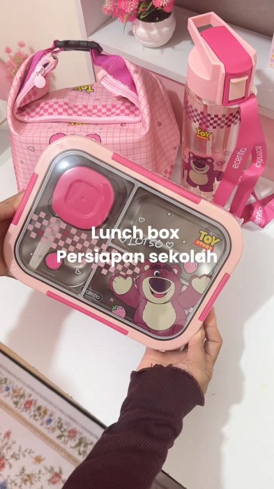 Lincah bocah lotso ecentio #ecentio #lunchbox #lotso #bekalanak #lunchboxanak #RacunShopee #barangunik #persiapansekolah