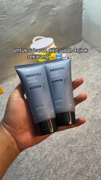Menyou Facewash Micro Scrub [100ml] - Canbe Handsome #GratisOngkirRP0 #RacunShope #menyoufacewash