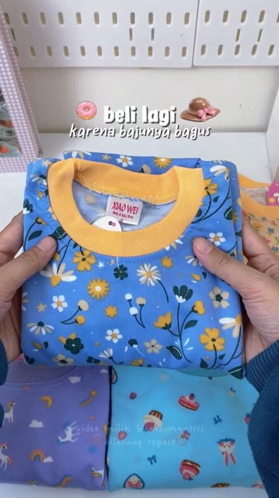 Piyama anak lucu motif bunga #piyamaanakperempuan #piyamaanakkarakter #piyamaanaklucu