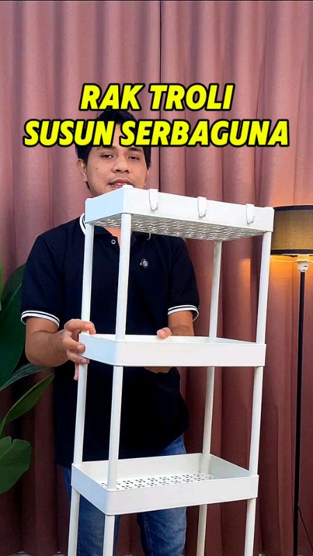 Rak troli penyimpanan serbaguna dapur kamar mandi portable susun dengan roda #rakserbaguna #raksusun #rakdapur #RacunShopee #shopeevideo #ShopeeCOD