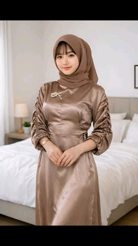 AURURA DRESS SATIN SERUT LUXURY #ShopeeRamadanLook #OOTDFashionShopee #TermurahDiShopee #ShopeeFashionHaul #GratisOngkirRP0 #GakNyeselBeliIni