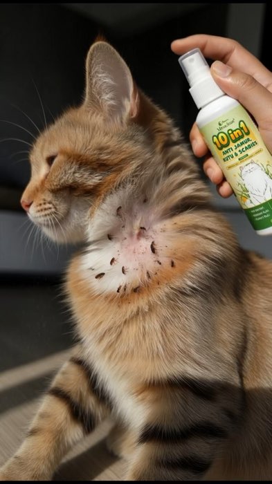 miraclean untuk kucing jamuran, kutuan, #miraclean #olivecareofficial #antijamurscabies