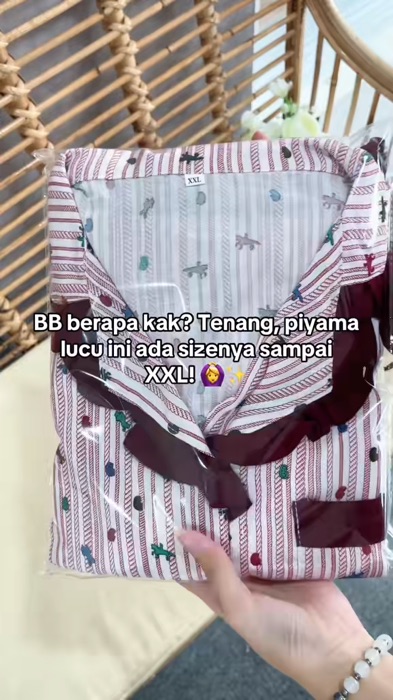 Aman banget yaa untuk size nya #piyamakekinian #onesetwanita #piyamawanita #piyamalucu #outfitideas #rayonpremium #ootddailyinspo #fypage #ootd #fyp