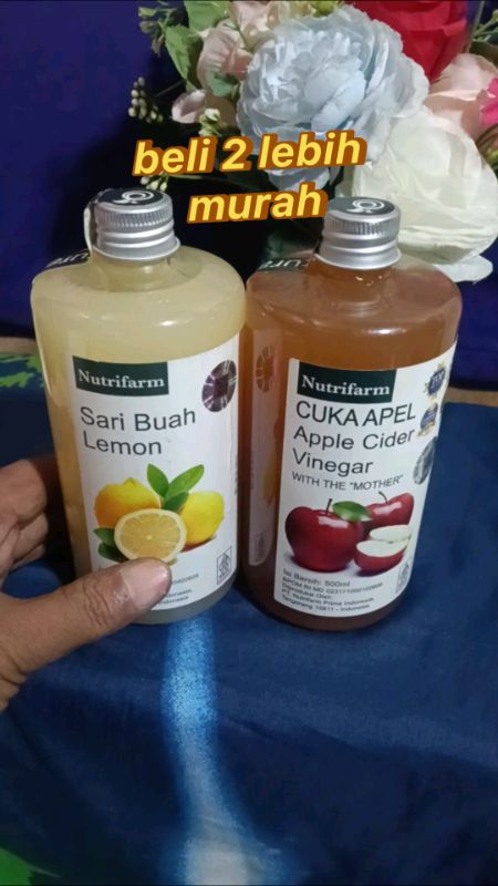 cuka apel & sari lemon#cukaapeluntukkesehat #ShopeeVideoCreator #fypshopeevideo #fypdongggggggg #fyp #cukaapel #sarilemonmurni