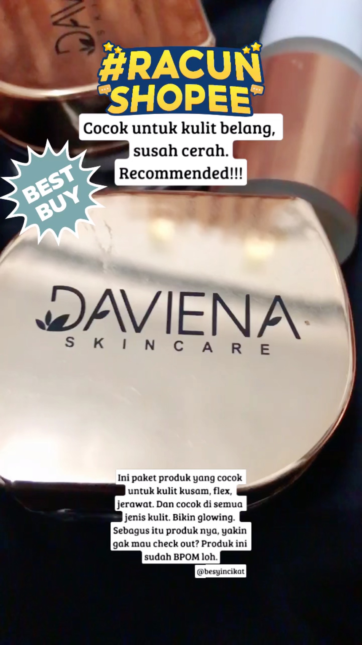 Best! #RacunShopee#BeautyFest#Diskon40RB#Davienaskincare#Skincare#Shopeelook#ShopeeFashionHaul#Bodycare#BodycareProduk#BodyCareTips