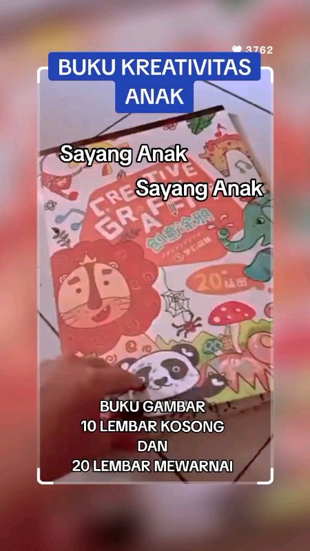 BUKU KREATIVITAS ANAK. KUALITAS BAGUS. 10 LEMBAR KOSONG DAN 20 LEMBAR KERTAS MEWARNAI. #RacunShopee #racunshopeee #bukugambar #bukuanak #belajaranak