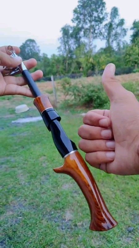 Joran Telescopic portabel gagang berbahan kayu ciamik #joranportable  #jorantelescopic #joranpancing #joransougayilang