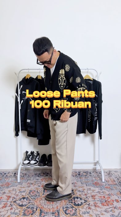 LOOSE PANTS 100 RIBUAN !!! #loosepants #trousers #trouserspants #celanaloosepants #celanaloosefit #loosefit