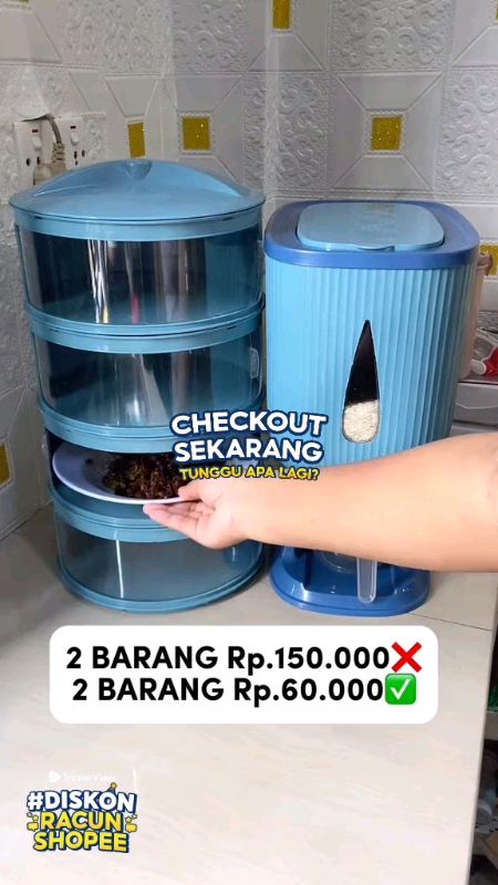 paket bundling dispenser beras+tudung saji super murah #DiskonRacunShopee #SpillRacunShopee #dispenserberas #tudungsaji #fyp