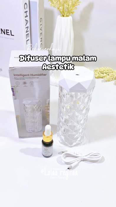 Difuser aestetik kristal kurah Bisa buat lampu tidur juga 😍🫶🏻#difuser #difuseraromaterapi #shopeevideo #SpillRacunShopee #DiskonRacunShopee