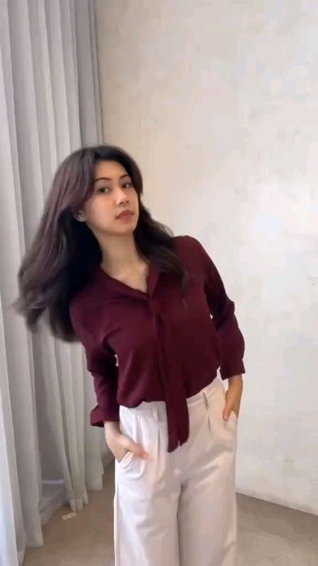 FMLY Mosella Top - Blouse Wanita Korean Style Lengan Panjang - Baju Atasan Wanita Terbaru#ViralDiShopee #SpillBawaberkah #SpillRacunShopee