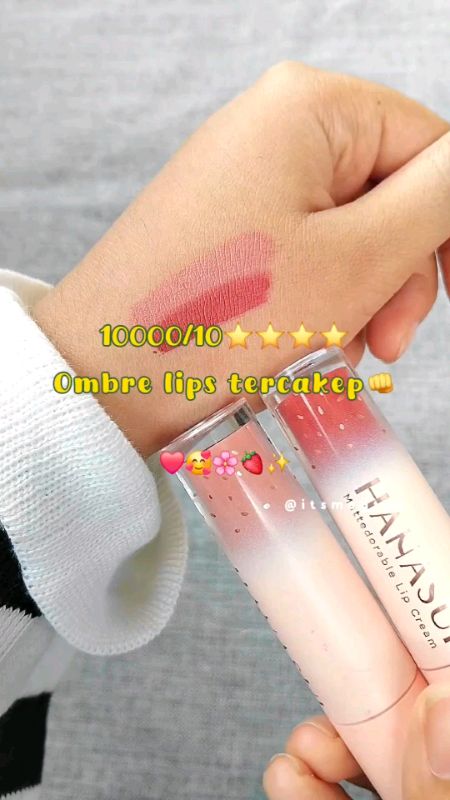 Rekomendasi Ombre Lips #lipmatte #ShopeeBeautyHaul #racunshopeee #ombrelipsmurah #hanasuilipcream