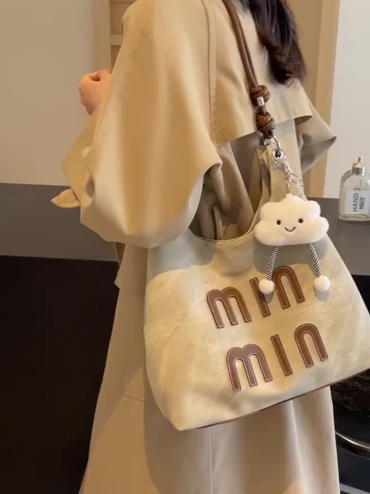 Tas Jinjing Tas Bahu Cetak Huruf#ootd #taswanita