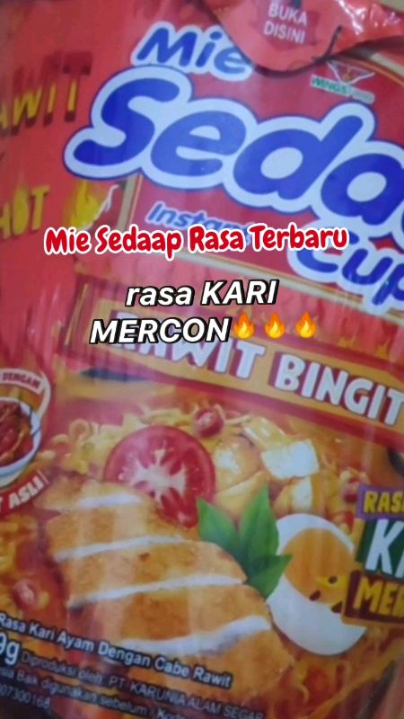 MIE SEDAAP CUP RAWIT BINGIT : Kari Mercon🔥🔥🥵#miesedaap #ViralDiShopeeVideo #viral #pedas #miecup #miesedaapmurah #enak #mie #rawitbingit