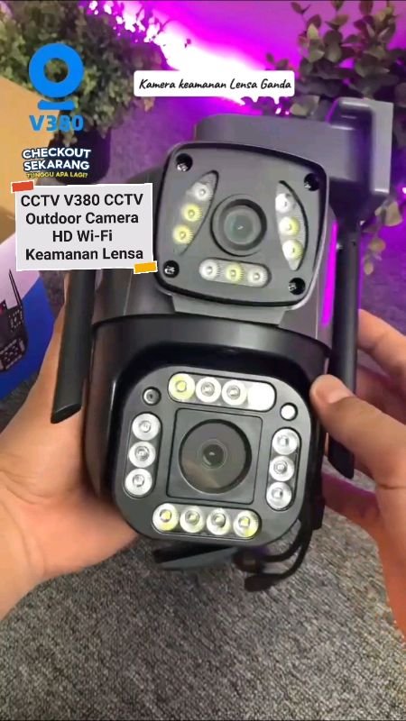 CCTV V380 CCTV Outdoor Camera HD Wi-Fi Keamanan Lensa Ganda#v380procctv #RacunShopee #SpillRacunShopee #SpillBawaBerkah #ShopeeCOD #shopeeterkini