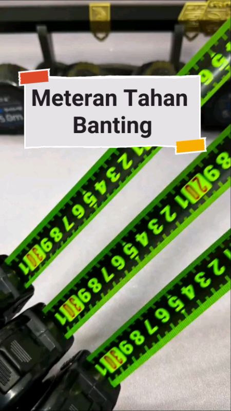 Meteran Tahan Banting Anti Karat 10/5m Fluoresens#metrantukang #metran #metranroll