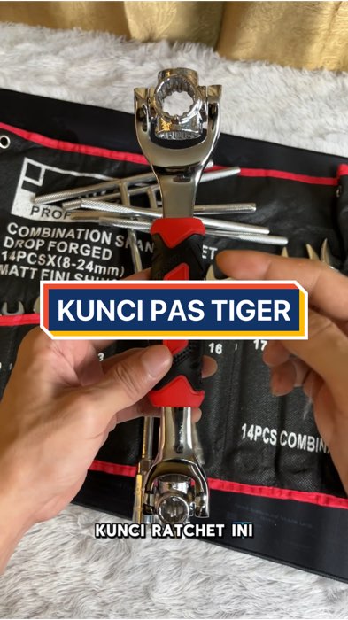 Kunci pas tiger kunci socket multifungsi 8-19mm #kuncisock #kuncipas #kuncirachet #kuncipasserbaguna