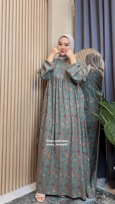 Dresd rinti motif inara#gamismurah #gamisrayonpremium #gamiskekinian #gamisterbaru #shopeevideo #RacunShopee #racunoutfit #gamisjumbo
