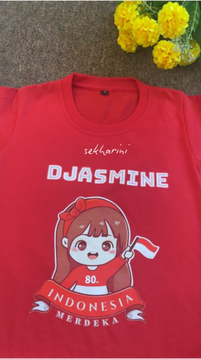 Kaos custom agustusan untuk anak-anak. Bahan lembut dan sablonan bagus #agustusan #kaoscustom #kaosagus