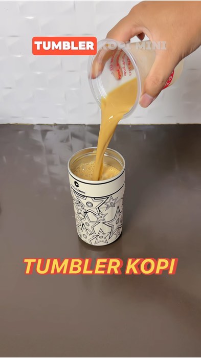 Tumbler kopi mini tahan dingin dan panas stainless ukuran 450ml dengan smart led #tumblerkopimini  #DiskonRacunShopee #SpillRacunShopee