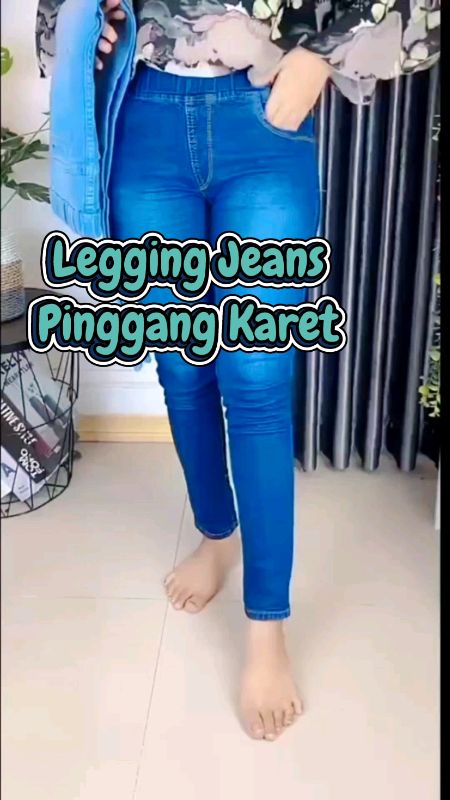 Legging Jeans Pinggang Karet #legging #leggingjeans #leggingjeanswanita #Leggingjeanswanitapinggangkaret #RacunShopee #ShopeeFashionHaul #ShopeeCOD